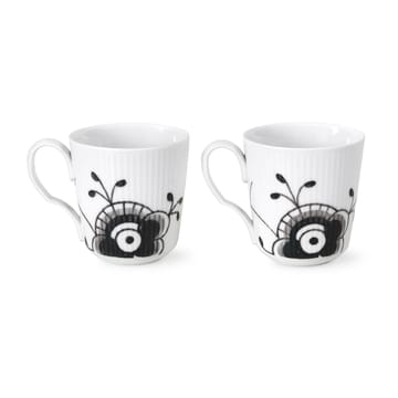 Black Fluted Mega mug 2-pack - 28 cl - Royal Copenhagen