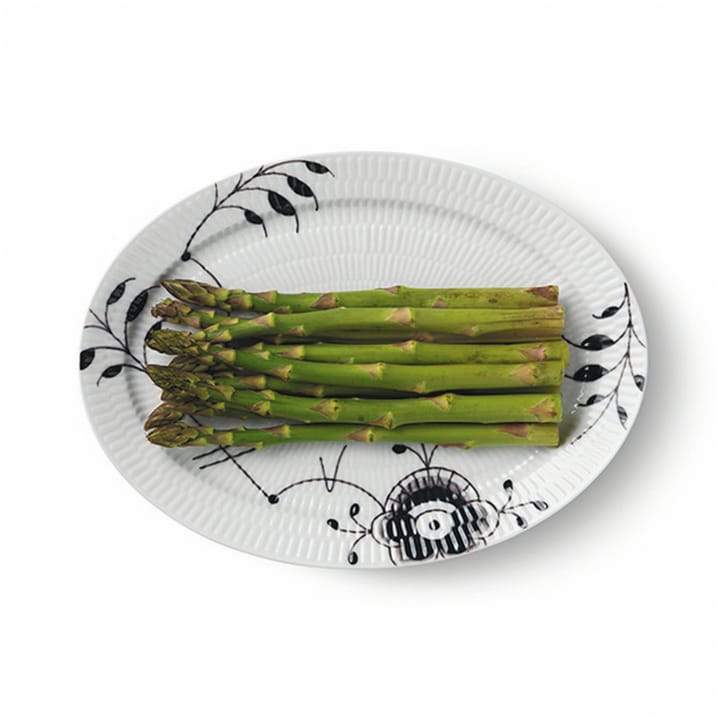 Black Fluted mega oval dish, 28 cm Royal Copenhagen