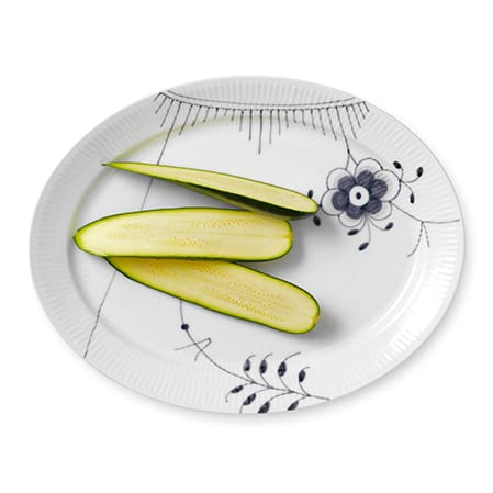 Black Fluted mega oval dish, 33 cm Royal Copenhagen