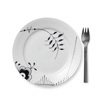 Black Fluted mega plate 1 - Ø 19 cm - Royal Copenhagen