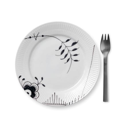 Black Fluted mega plate 1, Ø 19 cm Royal Copenhagen