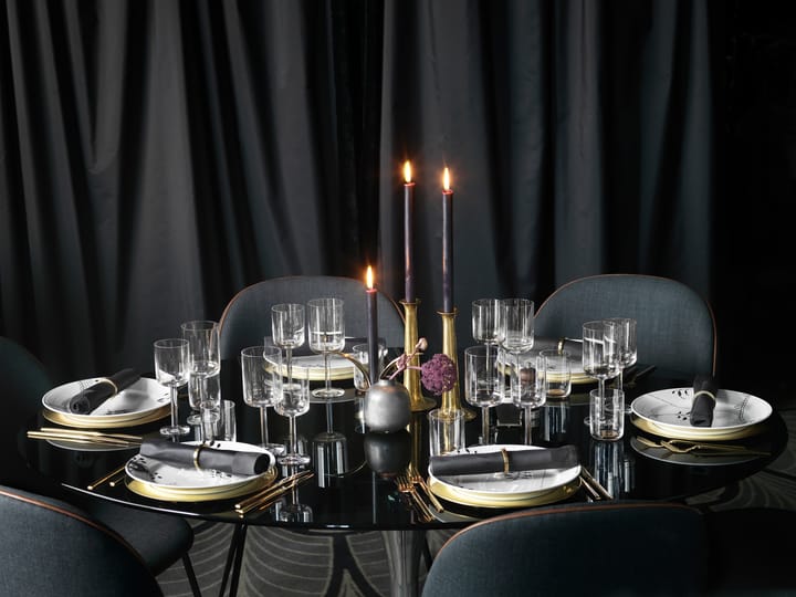 Black Fluted mega plate 1, Ø 27 cm Royal Copenhagen