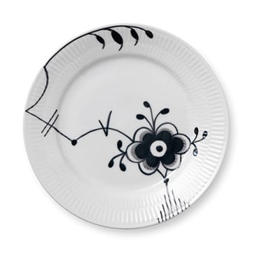 Black Fluted mega plate 6 - Ø 19 cm - Royal Copenhagen