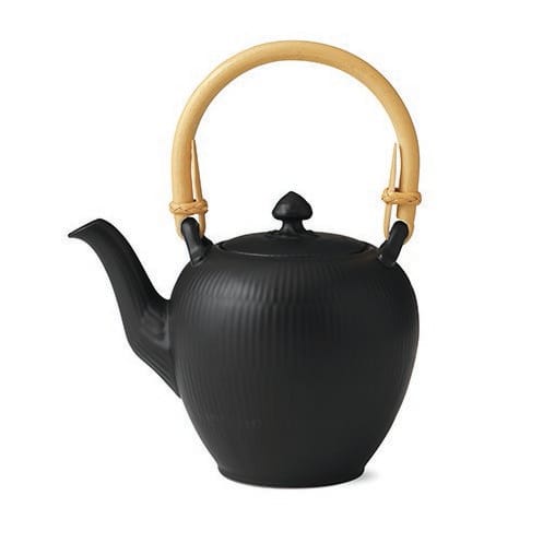 Black Fluted teapot - 75 cl - Royal Copenhagen