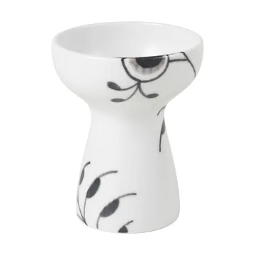 Black Fluted vase 11 cm - White-black - Royal Copenhagen