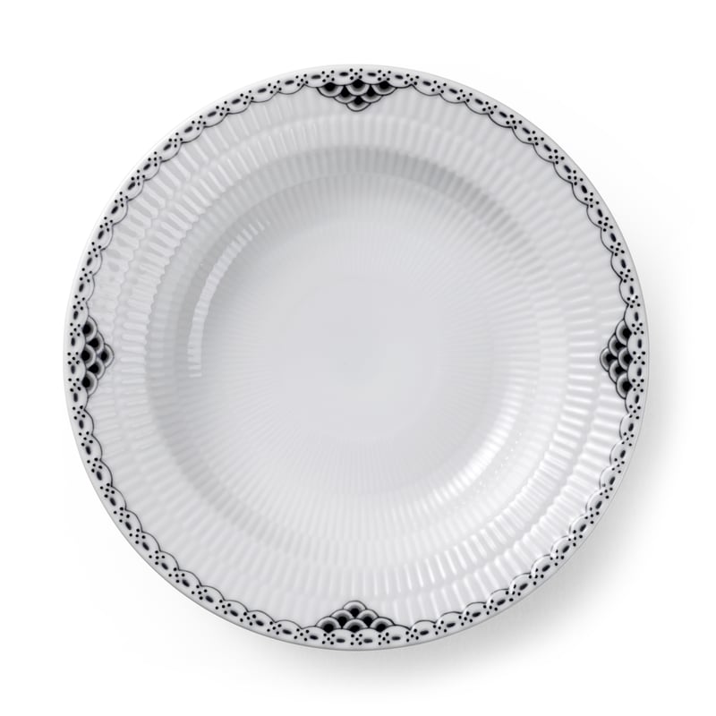 Royal Copenhagen Black Lace deep plate Ø21 cm