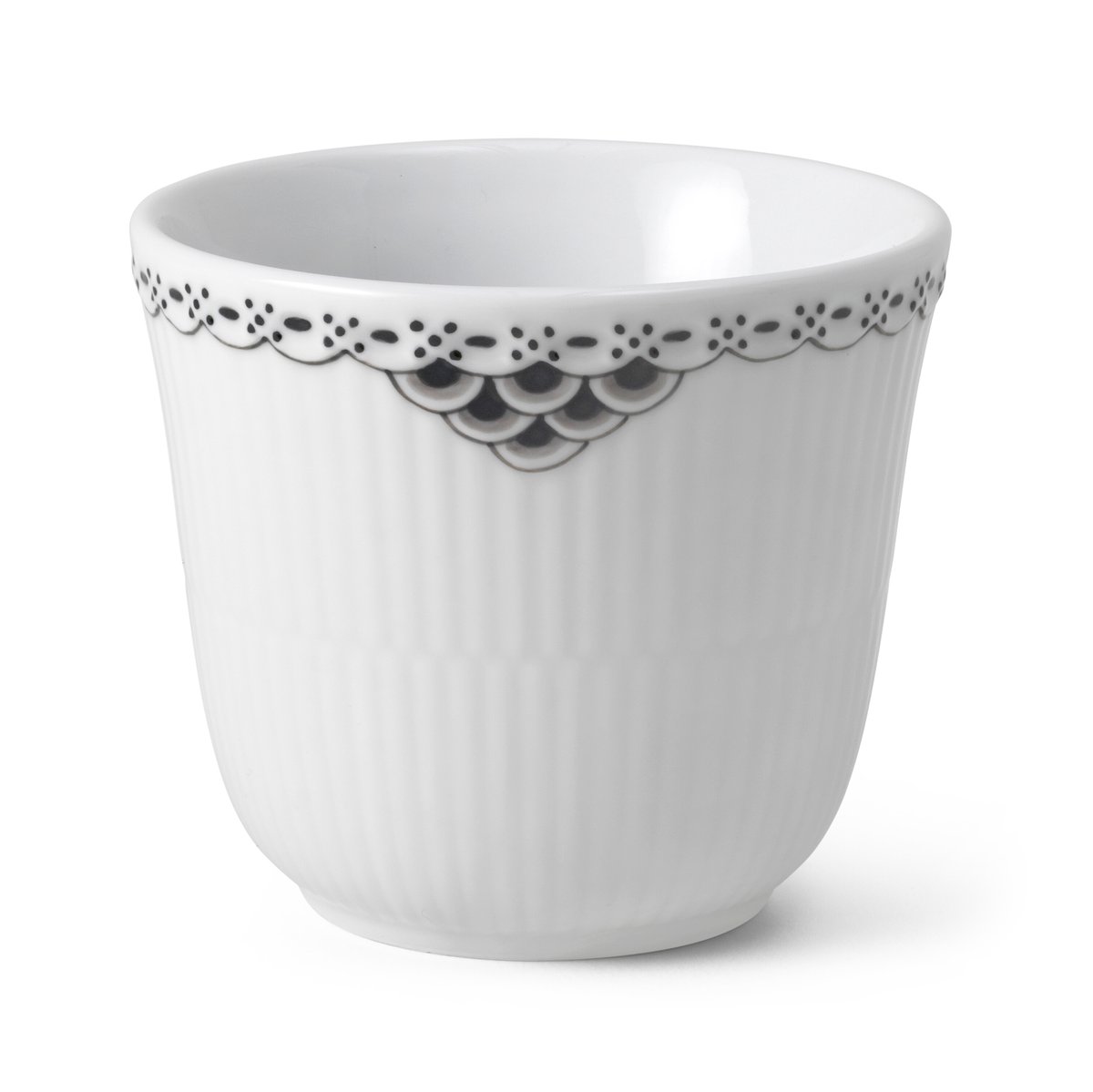 Royal Copenhagen Black Lace thermos cup 26 cl | Scandinavian Design | Coffee cups | White
