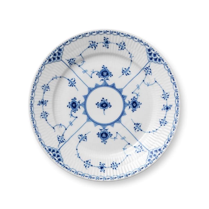 Blue Fluted Half Lace plate - 22 cm - Royal Copenhagen