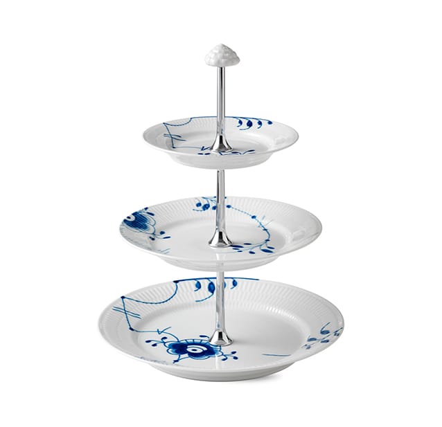 Blue Fluted Mega 3 tier cake stand - 35 cm - Royal Copenhagen