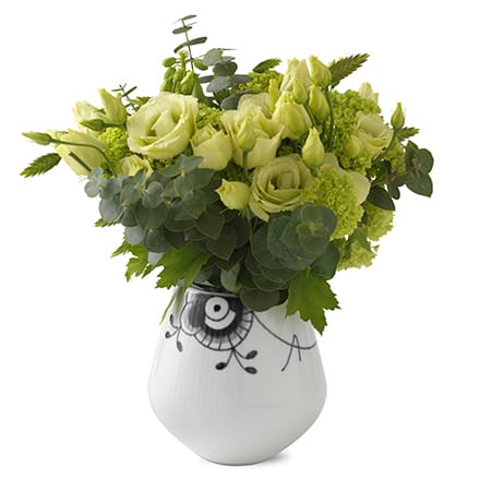 Blue fluted mega black vase, 12 cm Royal Copenhagen