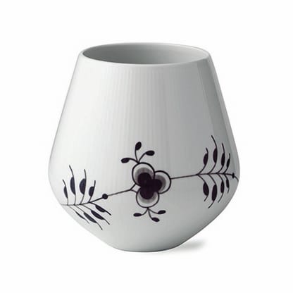 Blue fluted mega black vase, 2.5 cm Royal Copenhagen
