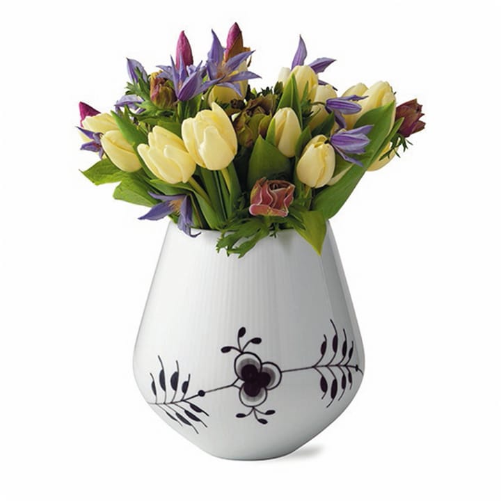 Blue fluted mega black vase, 2.5 cm Royal Copenhagen