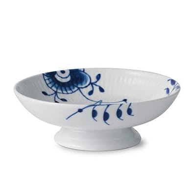 Blue Fluted Mega bowl on stand - 17 cm - Royal Copenhagen