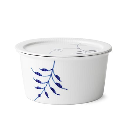 Blue Fluted Mega bowl with lid - 100 cl - Royal Copenhagen