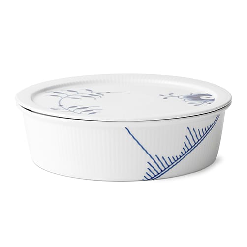 Blue Fluted Mega bowl with lid, 145 cl Royal Copenhagen