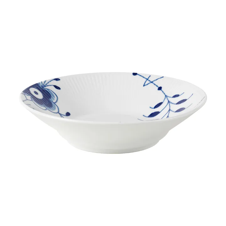 Blue Fluted Mega deep plate Ø21 cm - White-blue - Royal Copenhagen