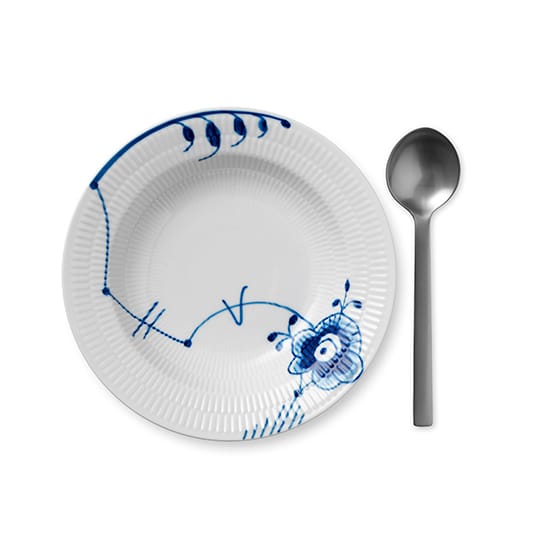 Blue Fluted Mega deep plate, Ø 21 cm Royal Copenhagen
