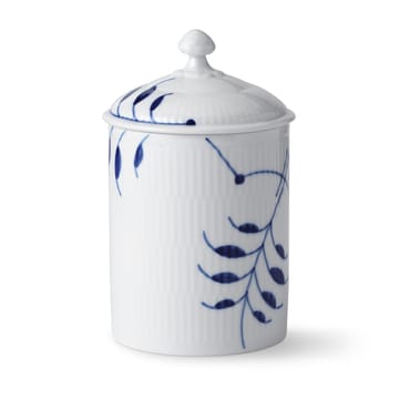 Blue Fluted Mega jar with lid - 16 cm - Royal Copenhagen