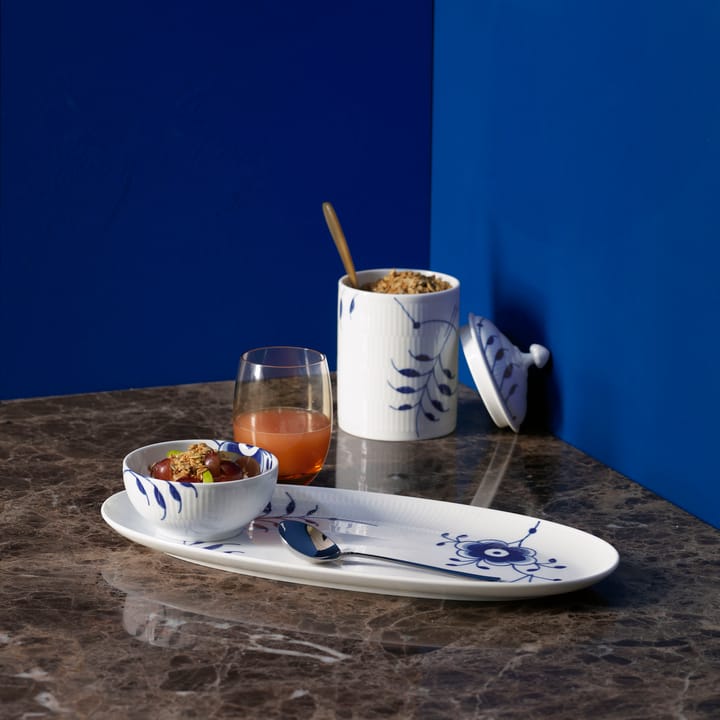 Blue Fluted Mega jar with lid, 16 cm Royal Copenhagen