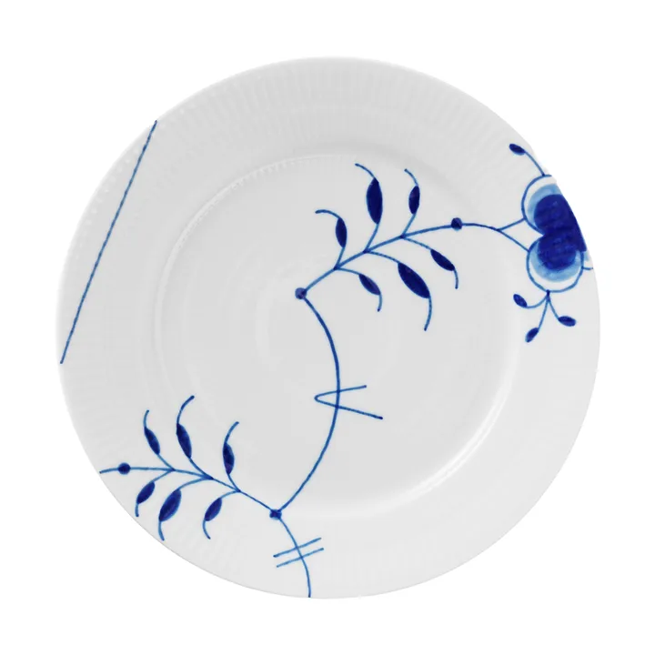 Blue Fluted Mega Limited Edition side plate Ø22 cm - White-blue - Royal Copenhagen