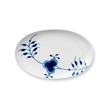 Blue Fluted Mega oval dish, Ø 23 cm Royal Copenhagen