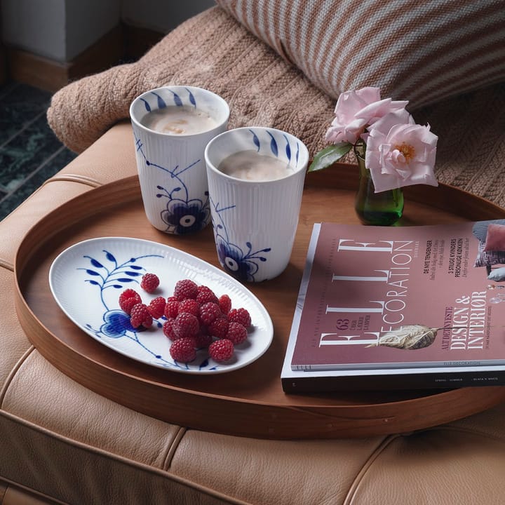 Blue Fluted Mega oval dish, Ø 23 cm Royal Copenhagen
