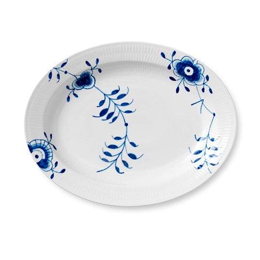 Blue Fluted Mega oval dish - Ø 36.5 cm - Royal Copenhagen