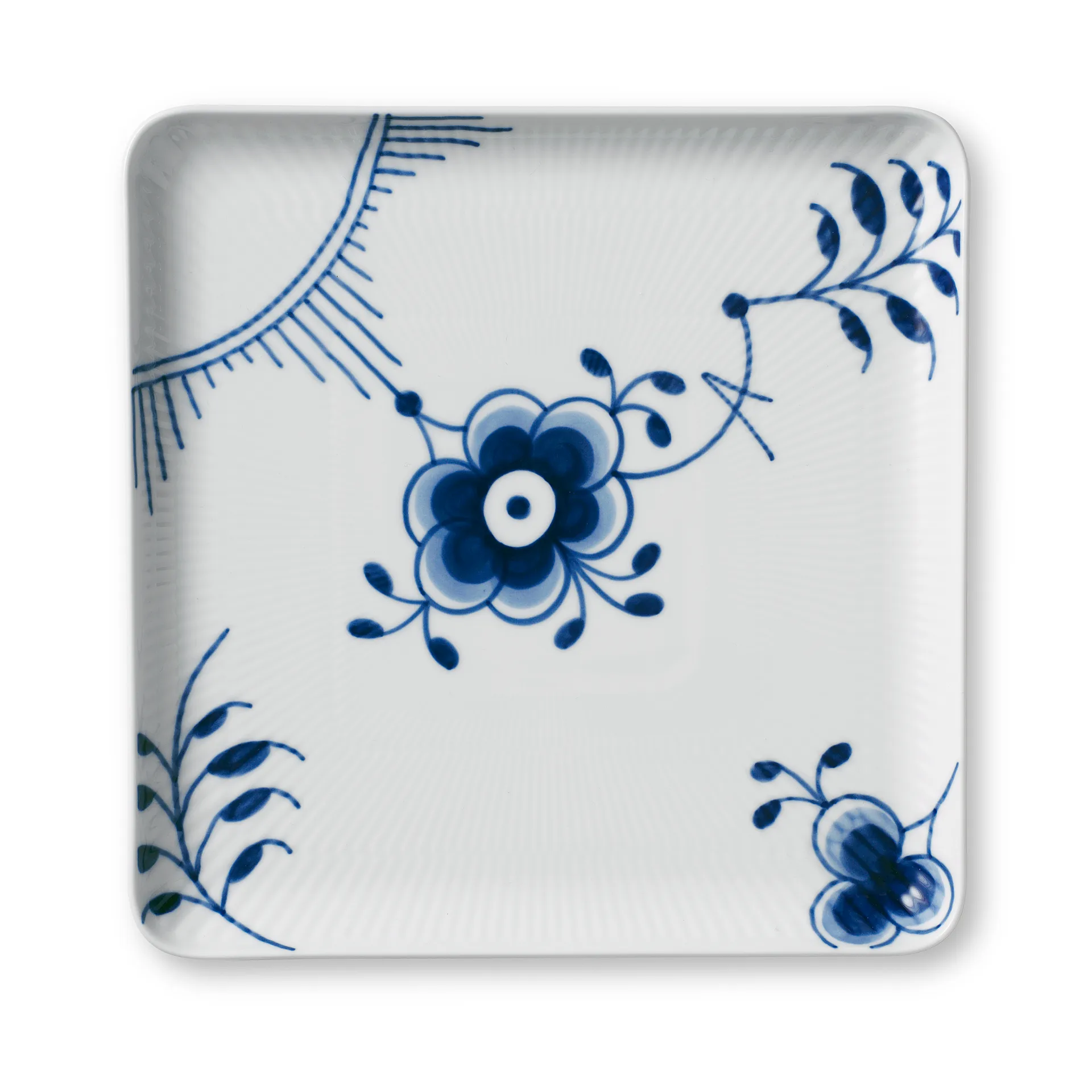 Blue Fluted Mega quarter plate, 2x2 cm Royal Copenhagen