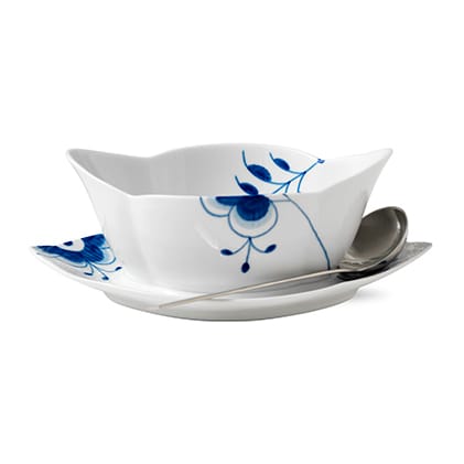 Blue Fluted Mega sauce bowl with saucer - 55 cl - Royal Copenhagen