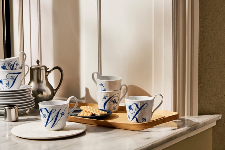 Blue Fluted Plain Alphabet cup 33 cl - W - Royal Copenhagen