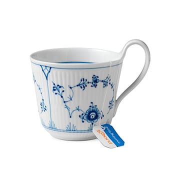 Blue Fluted Plain mug - 33 cl-high handle - Royal Copenhagen
