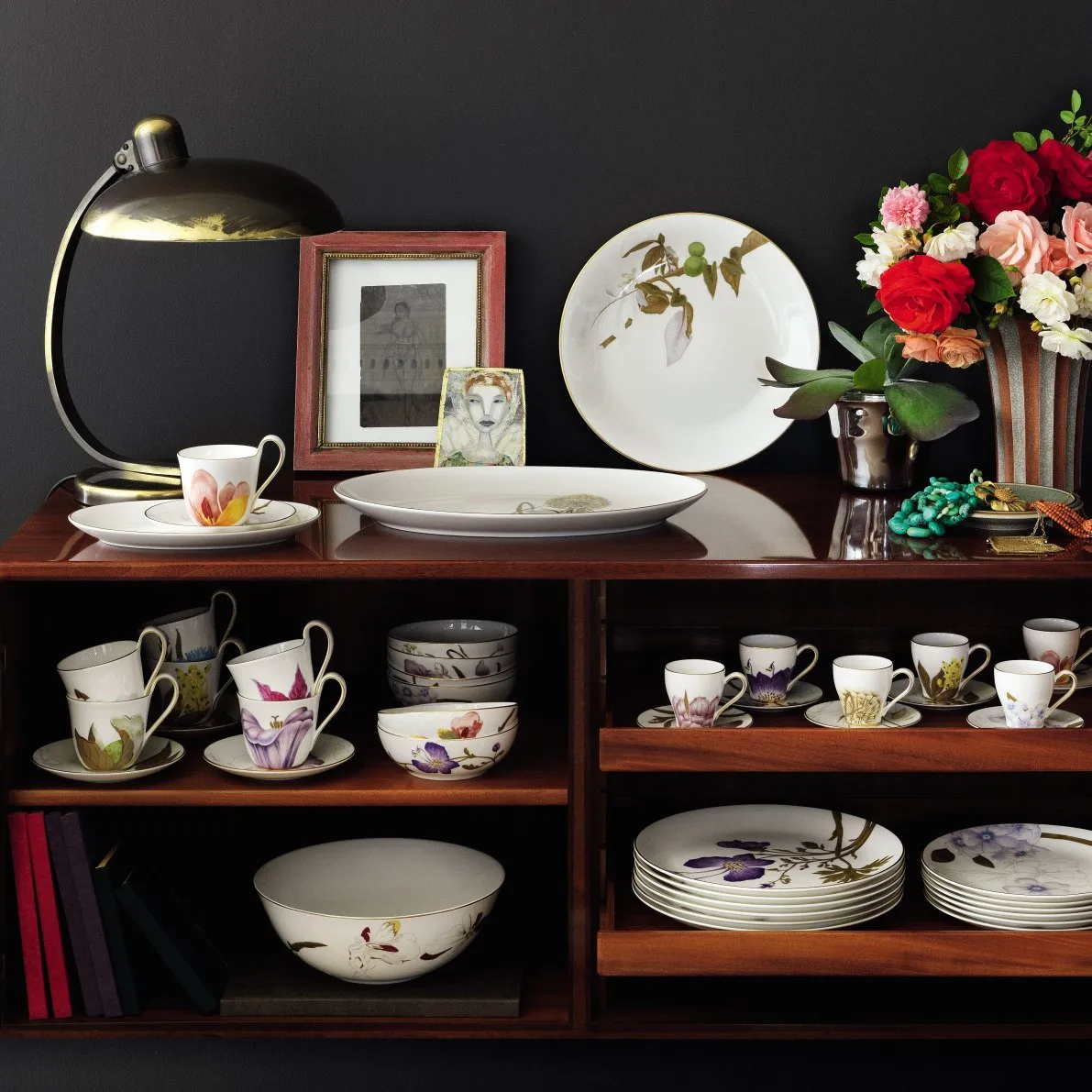 Flora cup and saucer, magnolia Royal Copenhagen