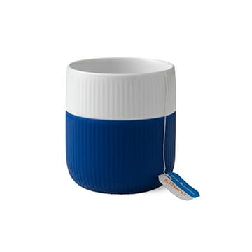 Fluted Contrast mug - mega blue (dark blue) - Royal Copenhagen