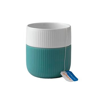 Fluted Contrast mug - opal (blue) - Royal Copenhagen