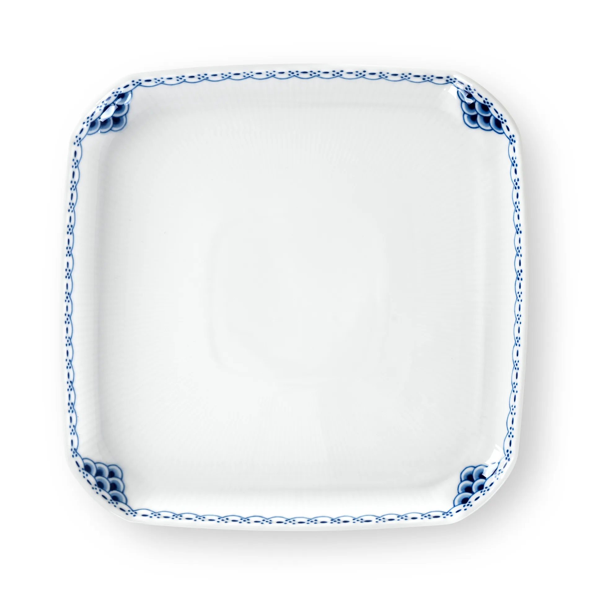 Princess square plate, Ø21 cm Royal Copenhagen