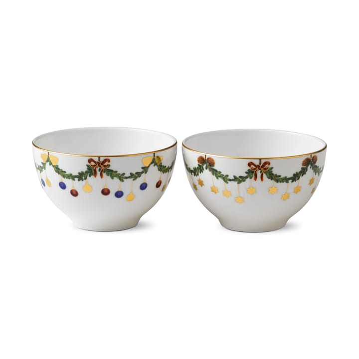 Star Fluted Christmas bowl 2-pack, 30 cl Royal Copenhagen