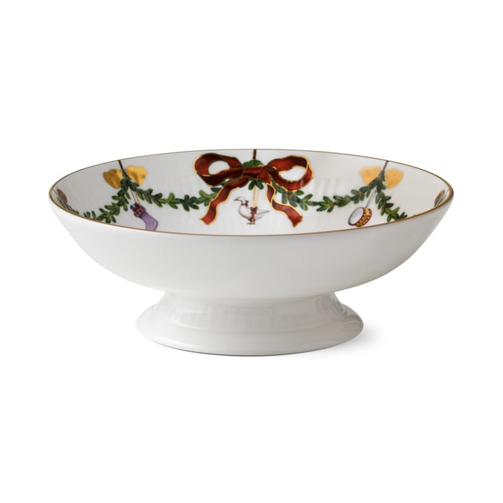 Star Fluted Christmas bowl on stand - 6 cm - Royal Copenhagen