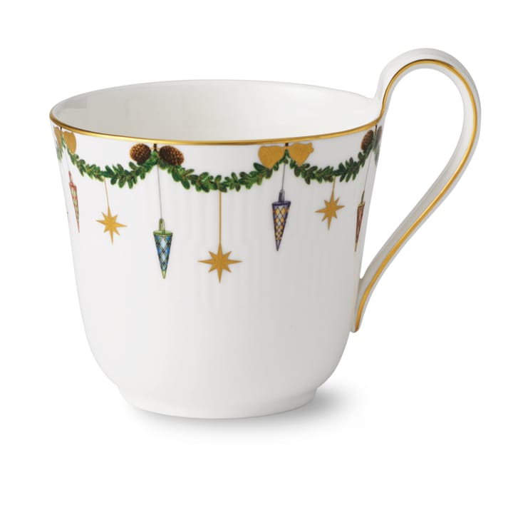 Star Fluted Christmas cup with high handle, 33 cl Royal Copenhagen