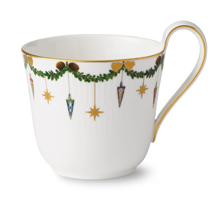 Star Fluted Christmas cup with high handle - 33 cl - Royal Copenhagen