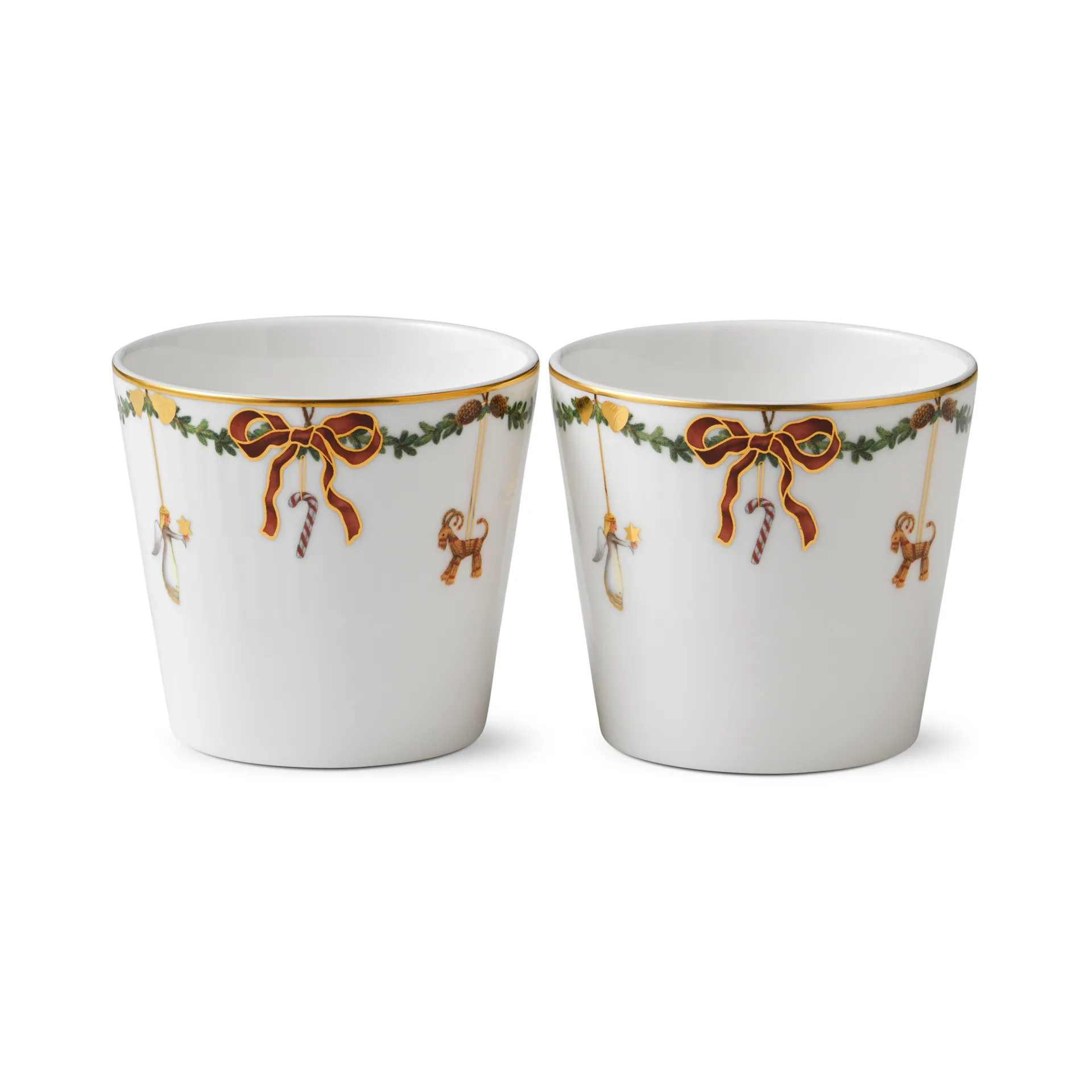 Star Fluted Christmas cups 2-pack, 30 cl Royal Copenhagen