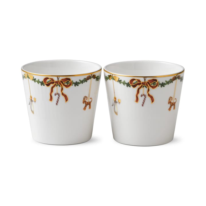 Star Fluted Christmas cups 2-pack, 30 cl Royal Copenhagen