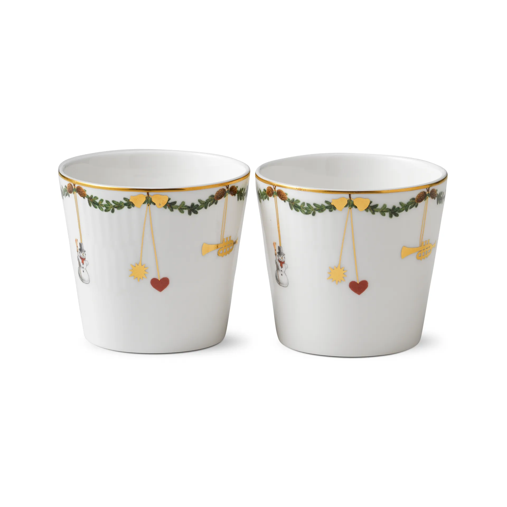 Star Fluted Christmas cups 2-pack, 30 cl Royal Copenhagen