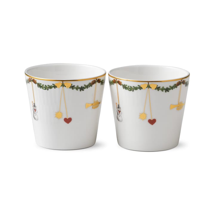 Star Fluted Christmas cups 2-pack, 30 cl Royal Copenhagen