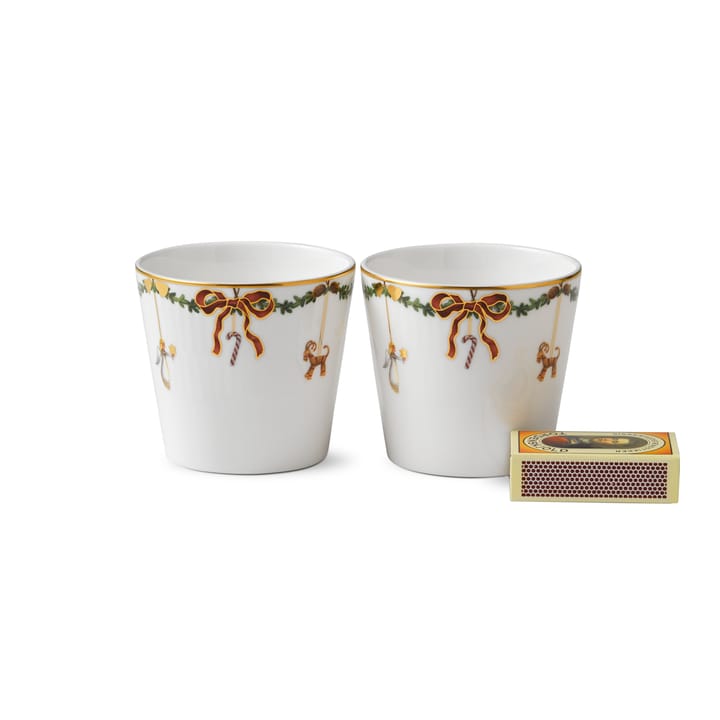Star Fluted Christmas cups 2-pack, 30 cl Royal Copenhagen