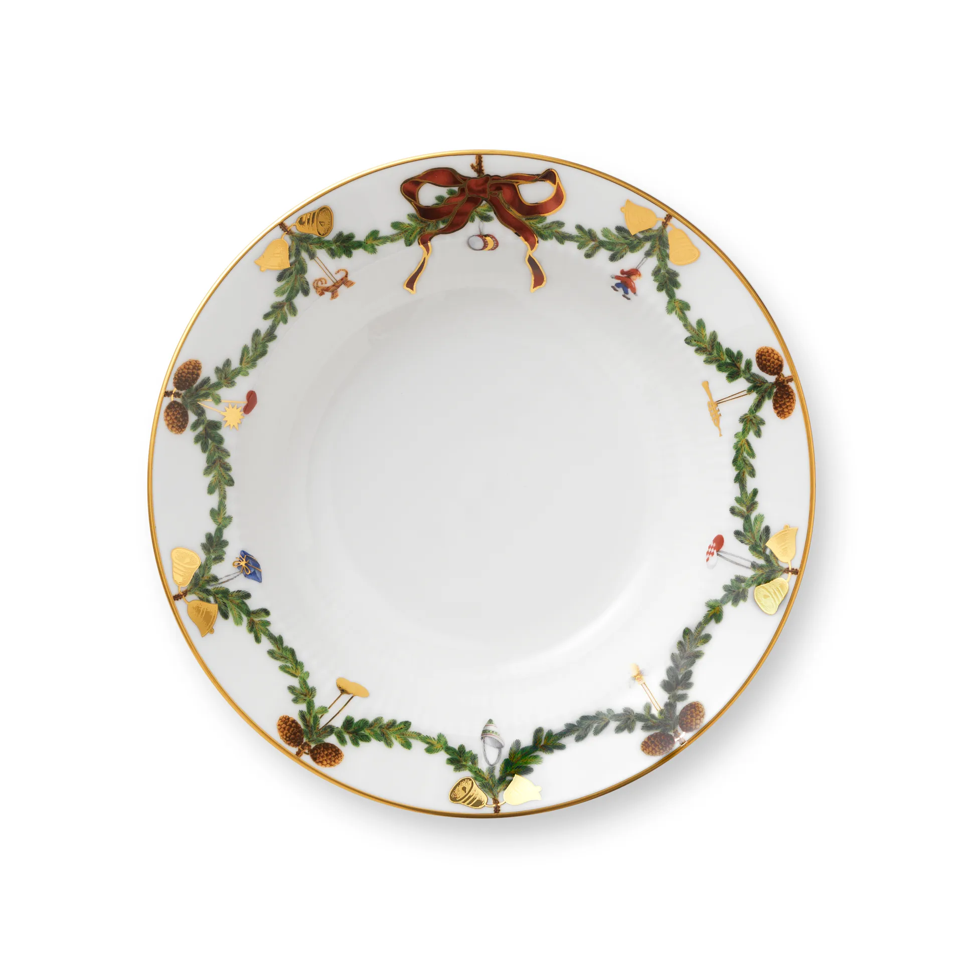 Star Fluted Christmas deep plate, Ø 17 cm Royal Copenhagen