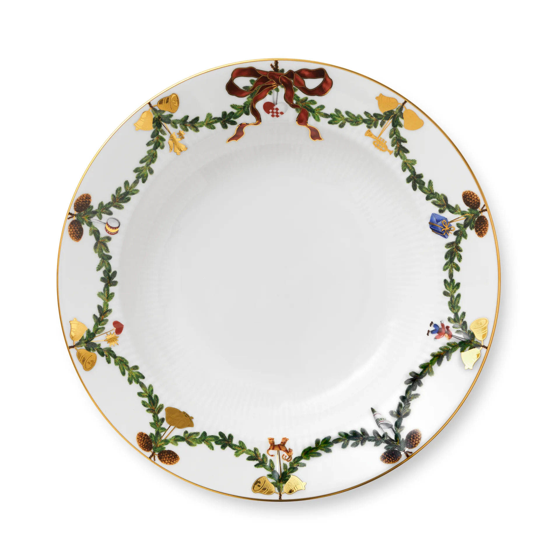 Star Fluted Christmas deep plate, Ø 24 cm Royal Copenhagen