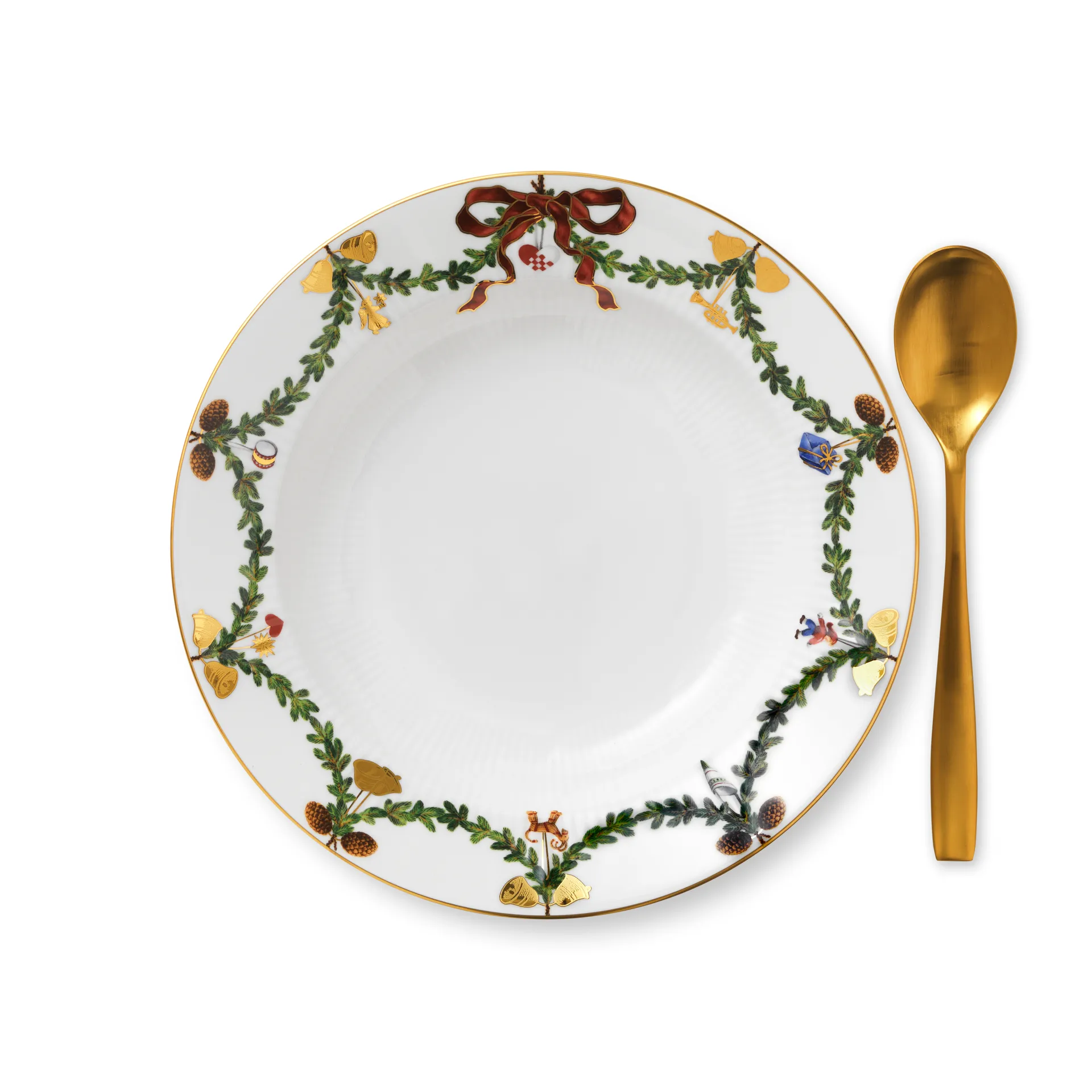 Star Fluted Christmas deep plate, Ø 24 cm Royal Copenhagen