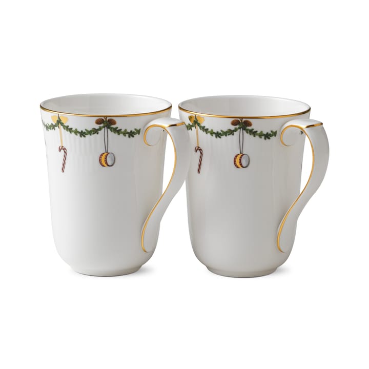 Star Fluted Christmas mug 2-pack, 33 cl Royal Copenhagen