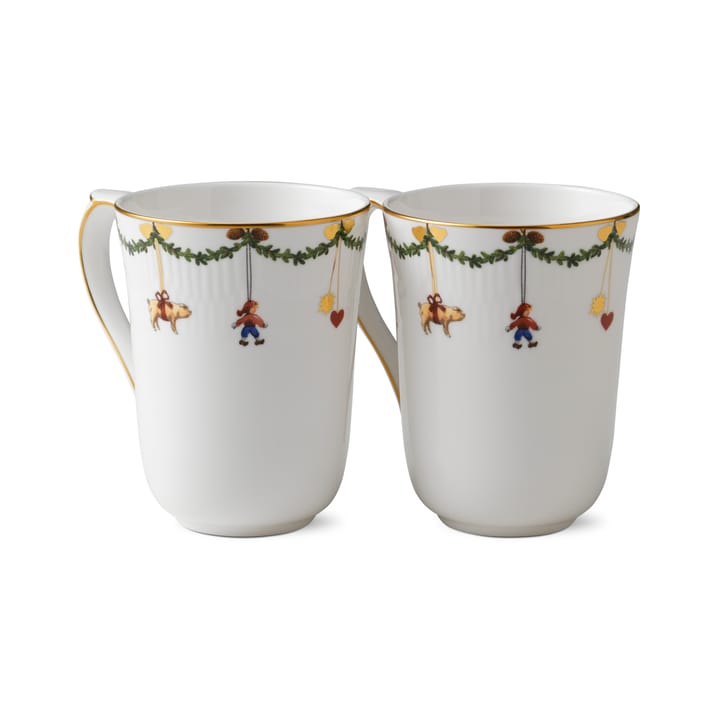 Star Fluted Christmas mug 2-pack, 33 cl Royal Copenhagen