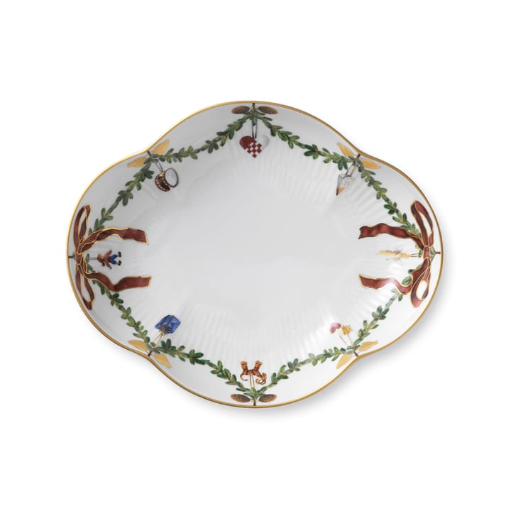 Star Fluted Christmas tray, Ø 18 cm Royal Copenhagen